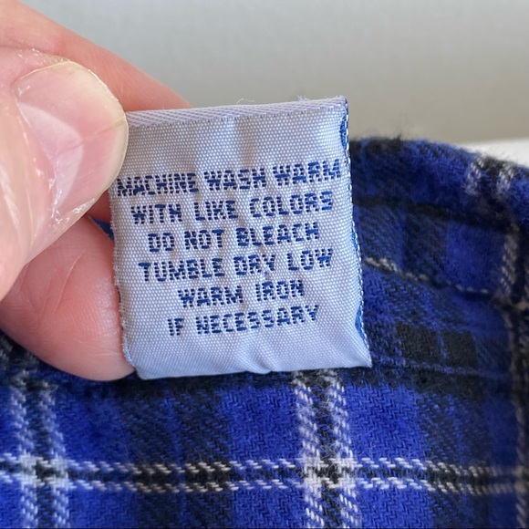 Vintage Y2K Old Navy Plaid Flannel Button Down Shirt Top - Picture 7 of 11